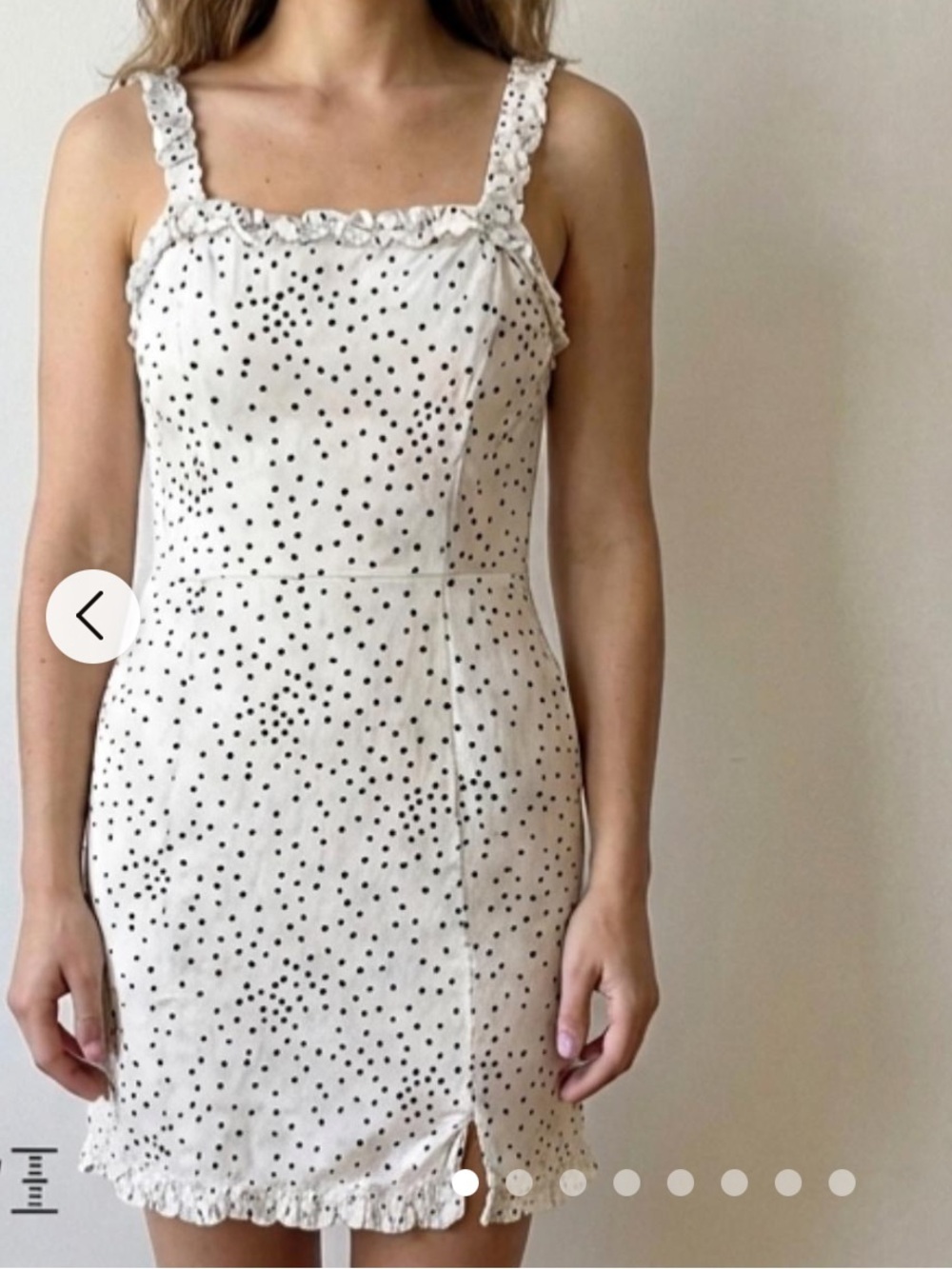 Polka dot linen Urban Outfitters dress